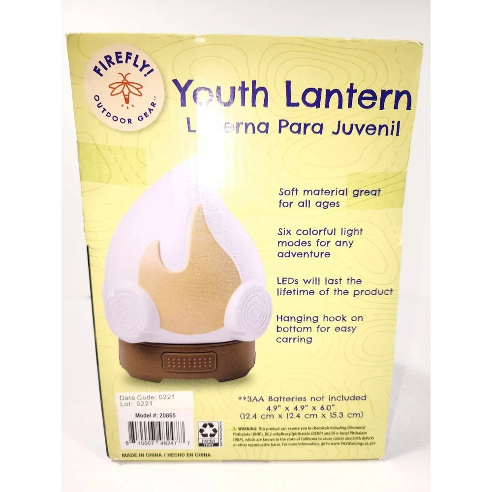 Firefly Fire Flame Kids Outdoor Night‎ Light Camping Lantern LED Multi Color